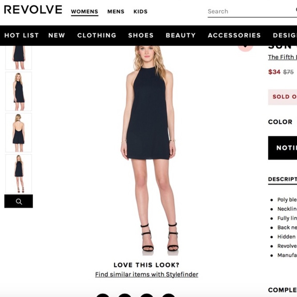 The fifth label sold out backless dress